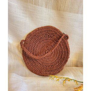 Vintage Handmade Crochet Clutch Handbag Wristlet Purse